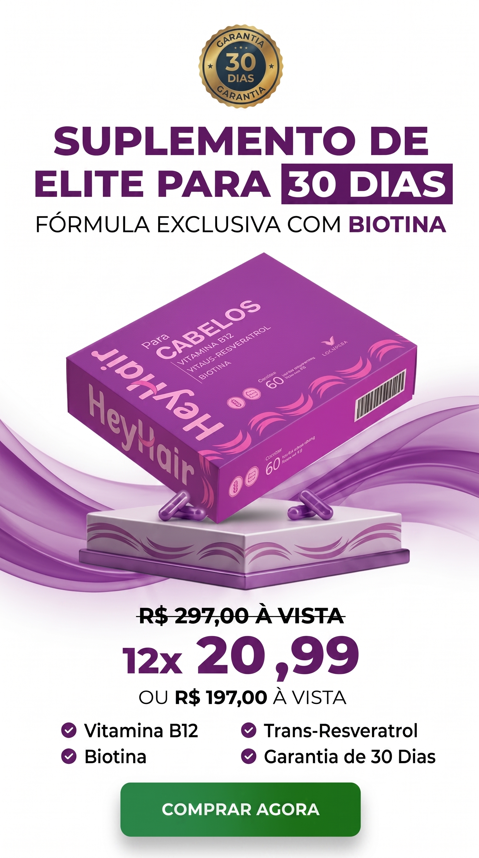 Comprar 1 Pote Hey Hair