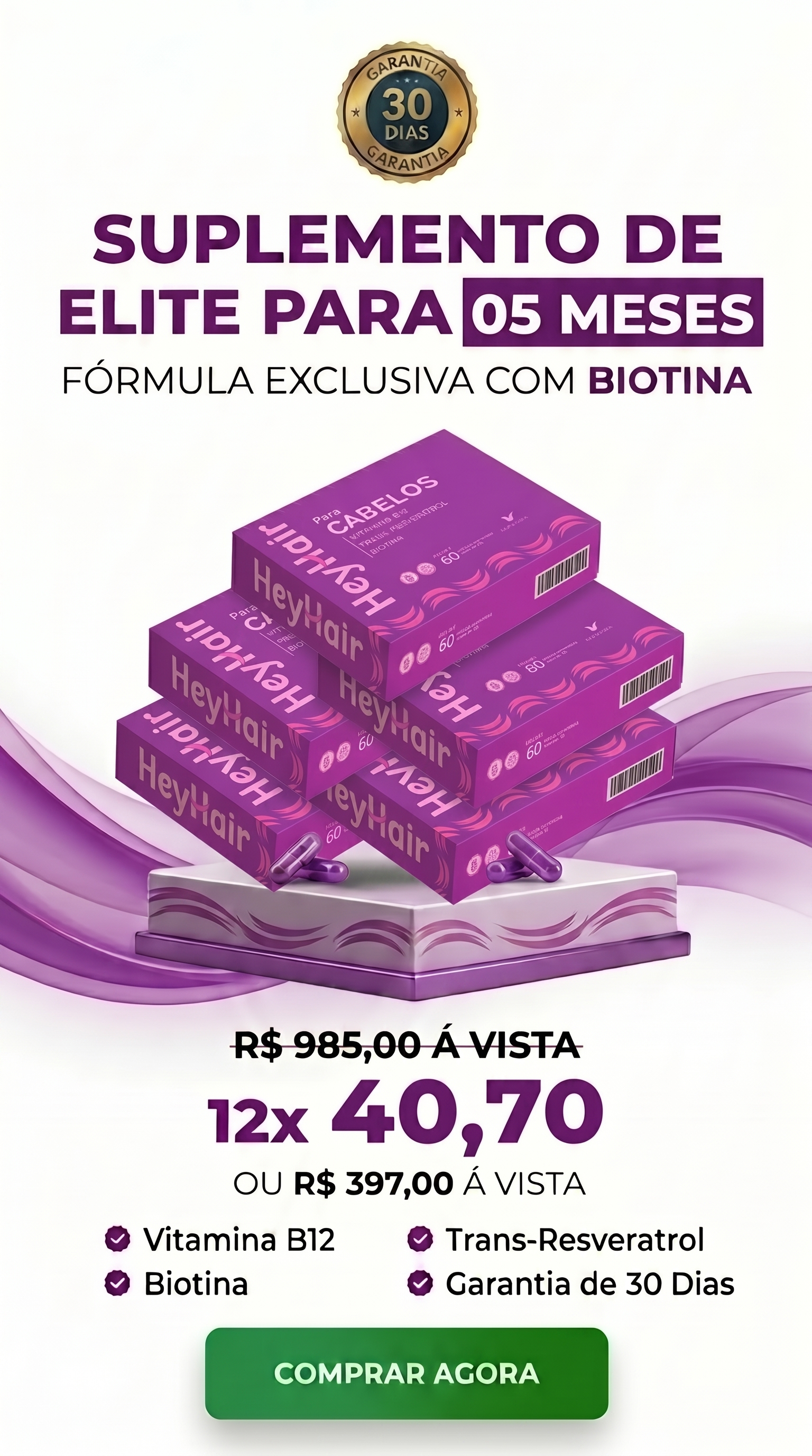 Comprar Kit 5 Potes Hey Hair